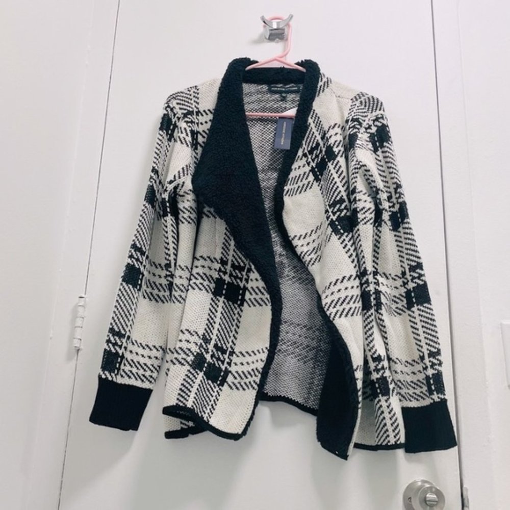 Andrienne Vittadini Black & White Jacket/Cape